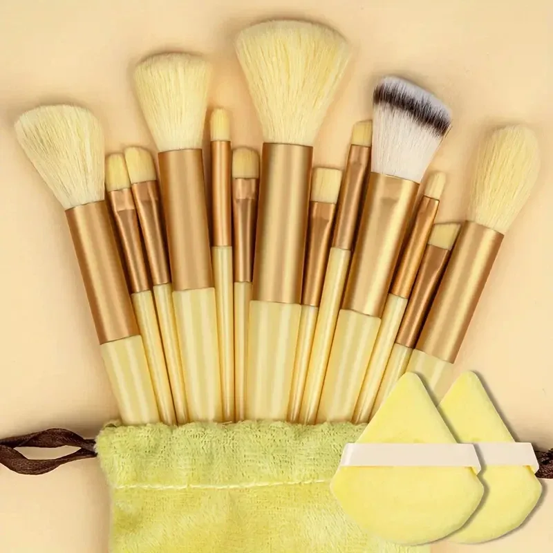 13Pcs Makeup Brushes Tool Set Cosmetic Powder Eye Shadow Foundation Blush Blending Beauty Make Up Brush For Makeup Starters Gift