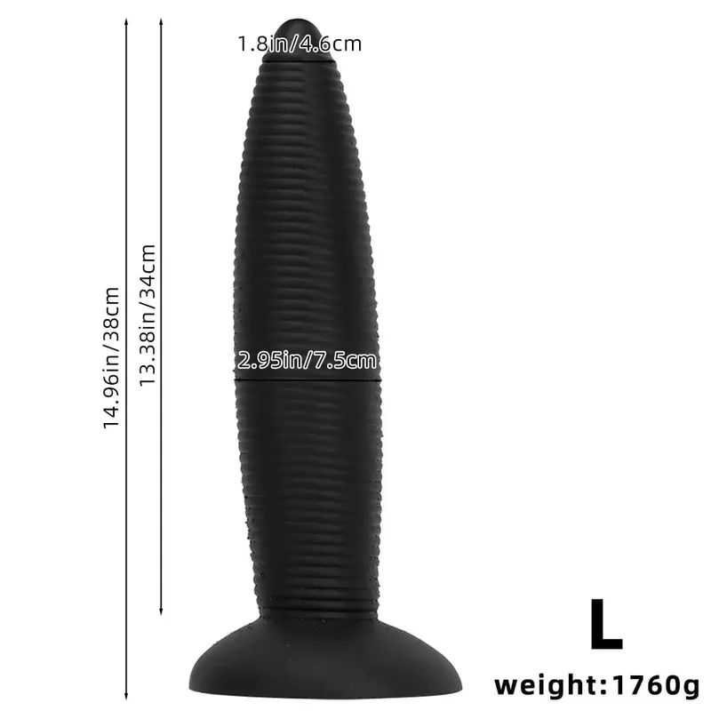 Pointed Giant Anal Plug Soft Silicone Huge Butt Plug Thick Anal Dildo Dilator with Suction Cup Adult Sex Toys For Woman Men