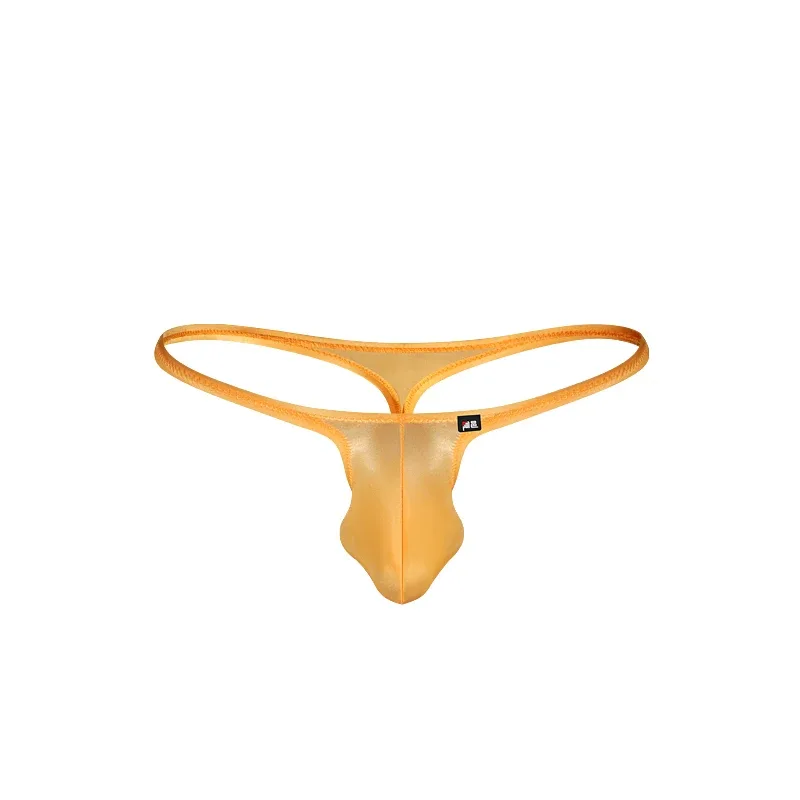 Men's Underwear Japanese Style Ultra-Thin Ice Silk Thong Low Waist Elastic Comfortable T-Back