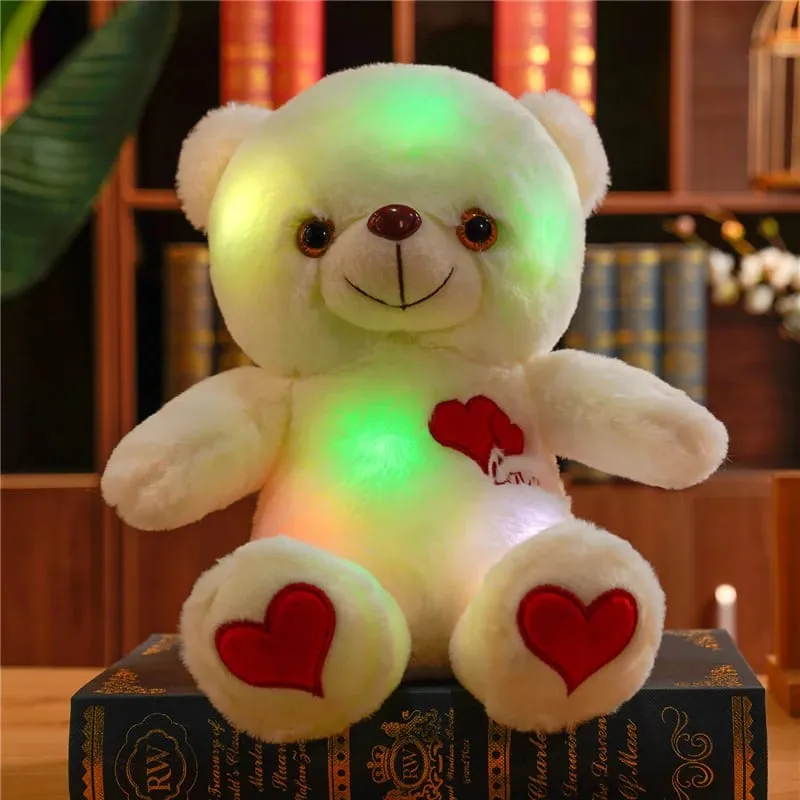 Cute Plush Light Bear Toy Tool Soft Present Birthday Gift Light LED Stuffed Animals Plush Toy Colorful Glowing Festival Gift