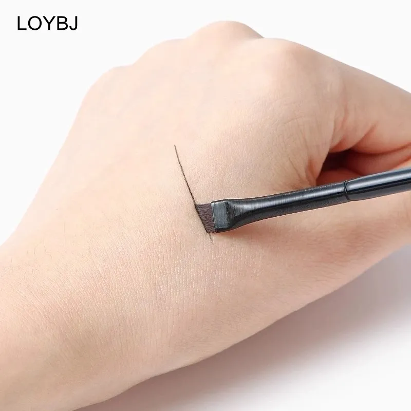 3/6/9/15/30PCS Ultra Thin Blade Eyeliner Brush Set Fine Angle Flat Eyebrow Brush Under The Eyes Flat Head Precise Detail Brushes