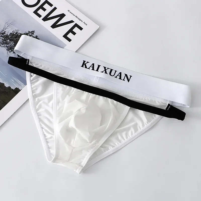 Fashion Men's Underwear Breathable Ice Silk Underpants Soft and Comfortable Briefs — image 18