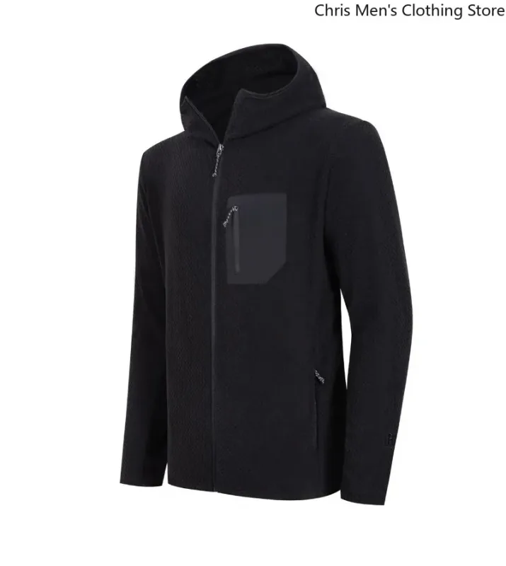Mantel Ritsleting Pria Berkualitas Tinggi untuk Musim Gugur/musim dingin Mantel Hoodie Hangat Modis dan Serbaguna Sweater Kebugaran Olahraga Kasual — image 5