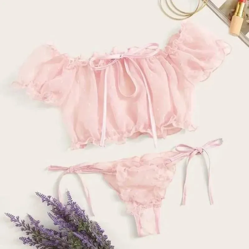 Sexy Lace Women Underwear Set Two Piece Bra And Briefs New Summer European American Lingerie Suit