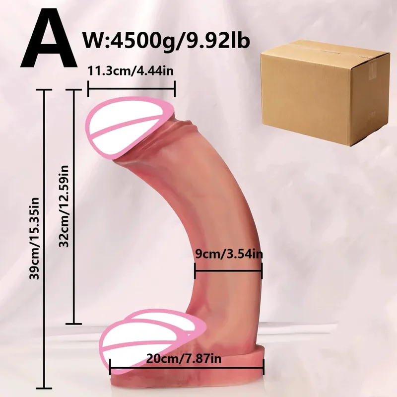 Super Realistic Huge Dildo Thick Soft Silicone Penis Suction Cup Suitable for Vaginal Insertion Adult Sex Toys for Women Men Gay — image 7