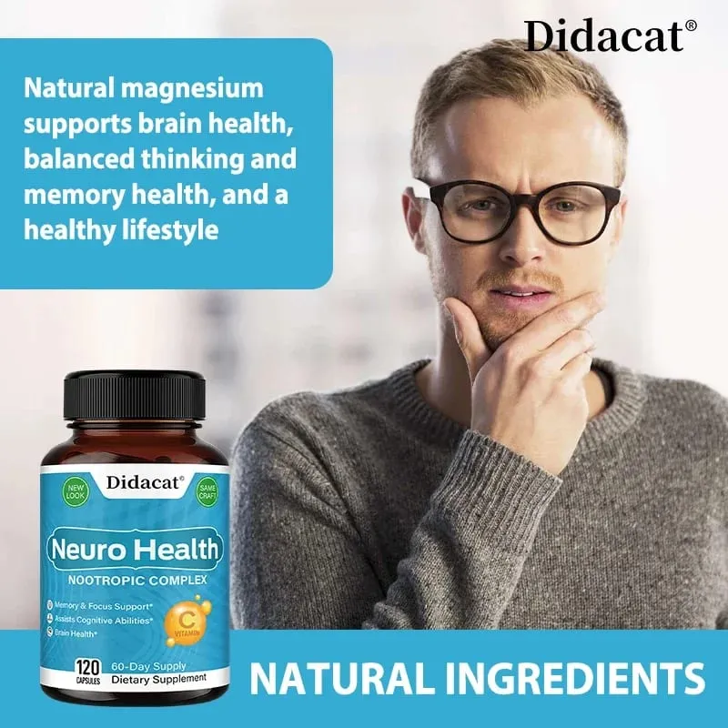 Brain Nutrition Complex - with Bacopa Extract Neuro Health Support Antioxidant Promotes Nerve Health Cellular Energy