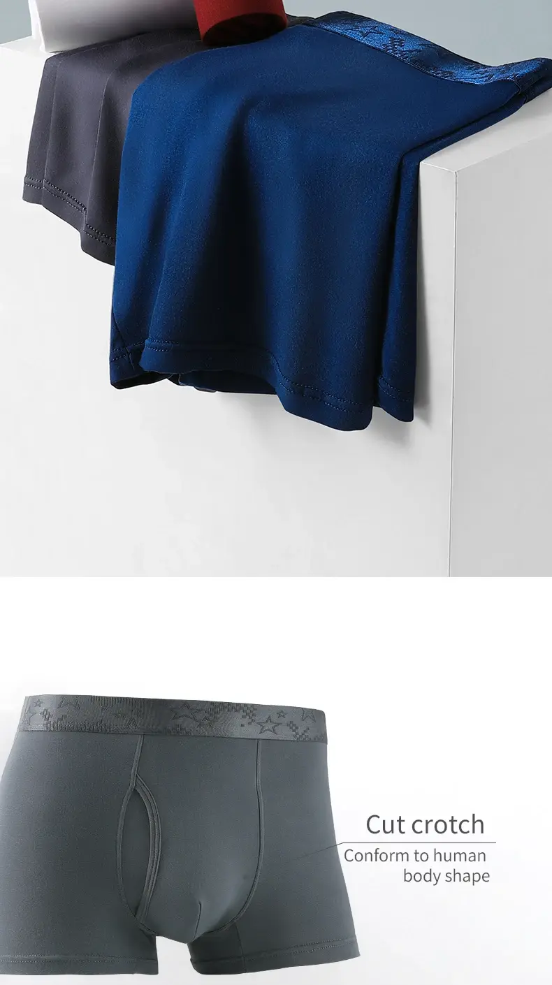 Roupa íntima masculina, cuecas boxer masculinas, cuecas para meninos, cuecas boxer jovens confortáveis ​​e respiráveis, shorts de tamanho grande