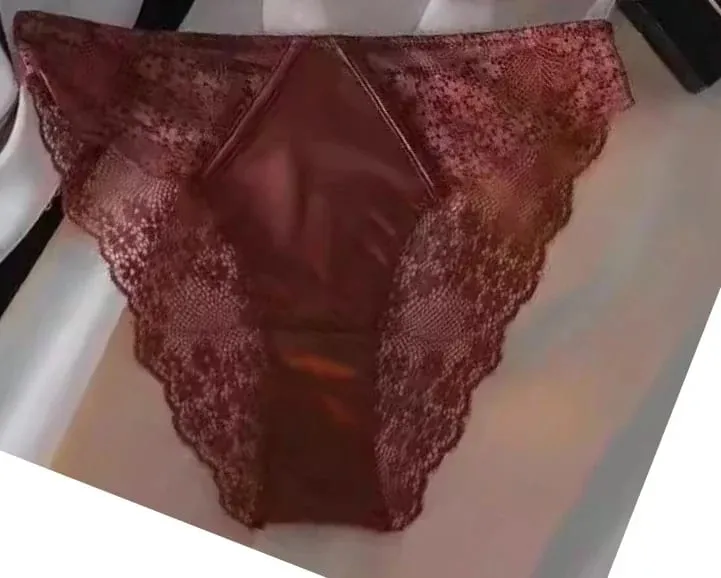 Sexy Satin Half Cup Bra Set with Steel Ring Thin Comfortable Upper Support Green Lace Edge Glossy Lingerie for Women