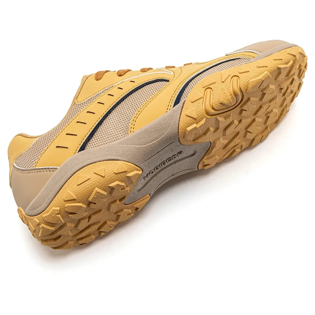 Unisex Wide Toe Hiking Sneakers Lace-Up Walking Shoes Outdoor Travel Artificial Leather Mesh Minimalist Sneakers — image 5