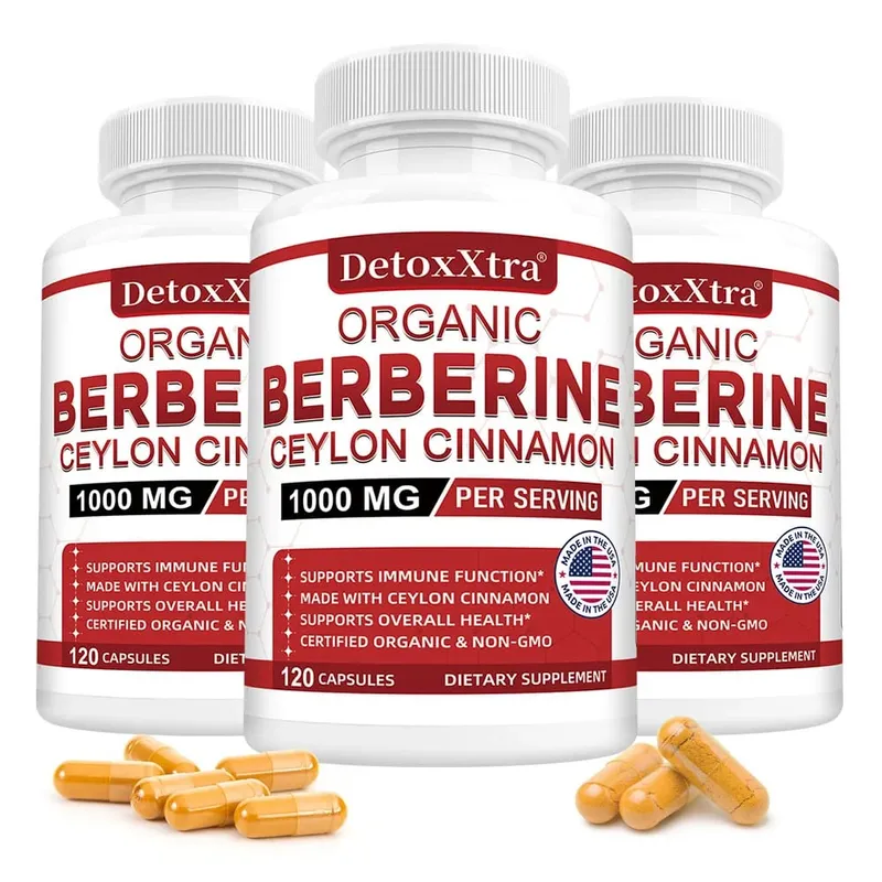 Berberine with Ceylon Cinnamon - Boosts Immunity Promotes Digestive Health Improves Bodily Functions Increases Energy Levels