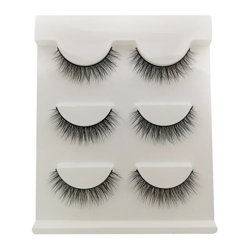 Halve øjenvipper Katteøjevipper 3/5/10 par falske øjenvipper Fluffy Blødt naturligt udseende Klart bånd 3D Mink-vipperforlængelse makeup — image 26