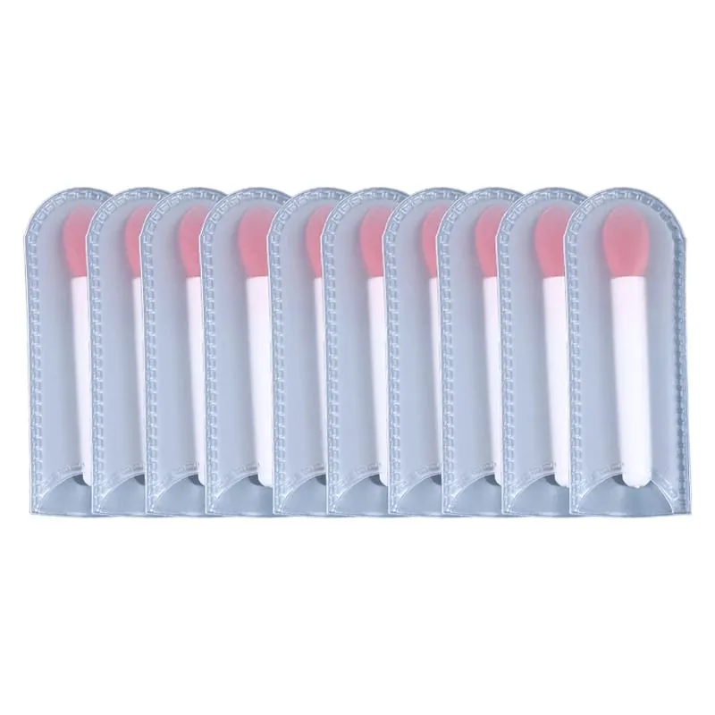 10pcs Silicone Lip Brush Set Maliit na Makeup Brushes Lipstick Applicator Brushes Para sa Pangangalaga sa Labi Paggamit ng Makeup