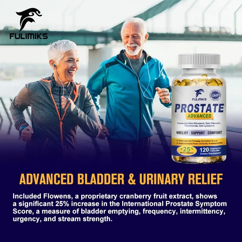 Prostate Supplement with Saw Palmetto Support Male Prostate Bladder & Urinary Tract Health Herbal Hair Care Anti-Hair Loss