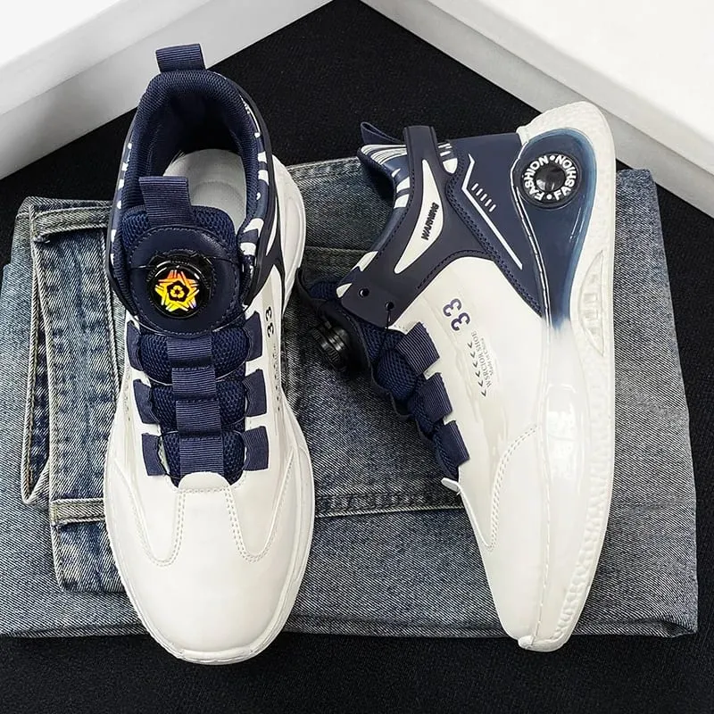 Mens's Sneakers with Rotating Buckle Comfy Non Slip Lace up Durable Shoes for Mens Outdoor Activities Sports Shoes Tenis Zapatos — image 6