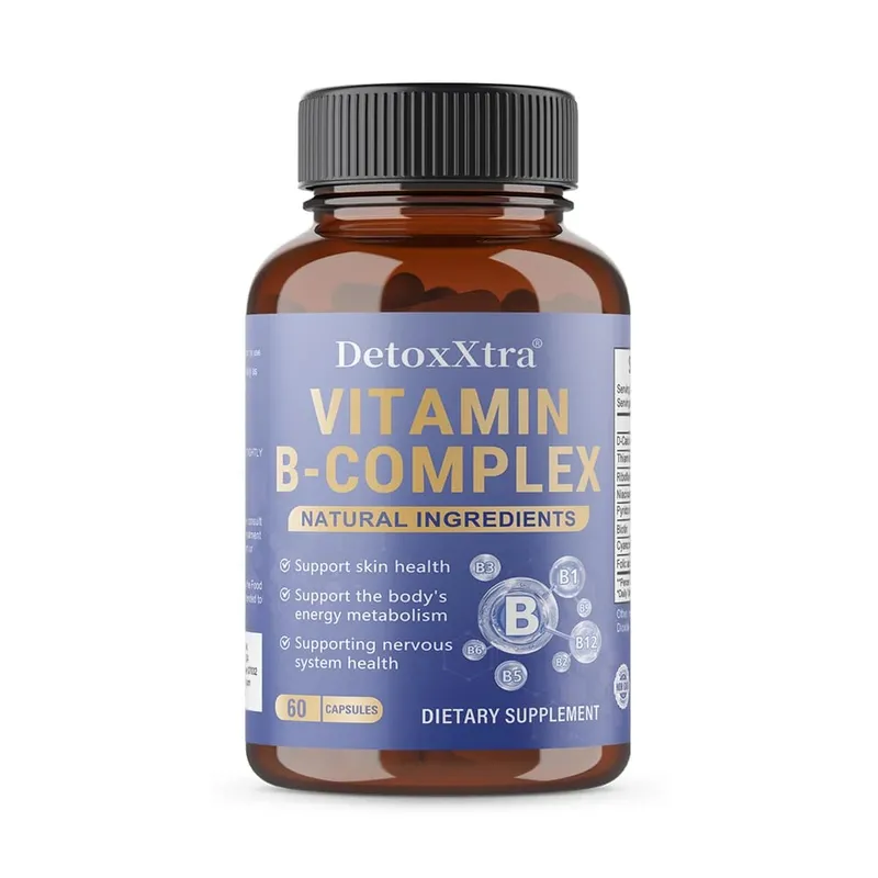 Vitamin B Complex Capsules Relieve Stress Energy Metabolism Nervous System & Immune Wellness Support Vegetable Capsules