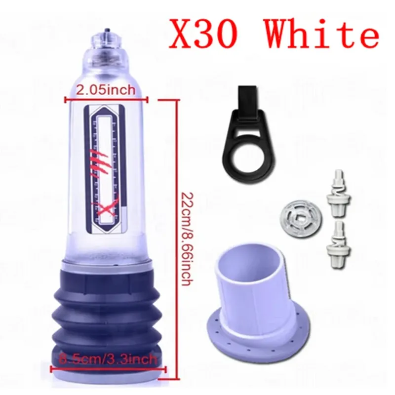 Hydrotherapy X20 X30 X40 Penis Pump Penis Enlargement Enhancer Water Spa Vacuum Pump For Men Penis Extender Sex Toys For Men