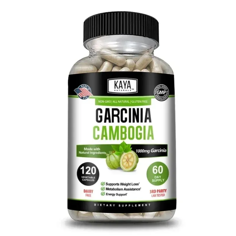 Garcinia Cambogia Extract Capsules 1000 Mg Appetite Suppressant for Men and Women Metabolism Energy Colon Cleansing