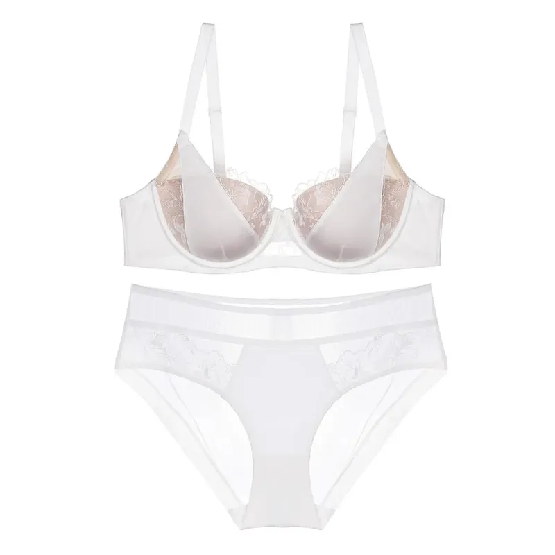 New Lace Push Up Bra Set Large Bust Minimizer & Lifting Side Support Reduces Armpit Fat Anti-Sagging Thin Wireless BANERDANNI