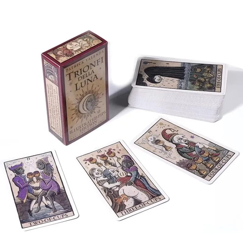 Trionfi della Luna Tarot 78 Card Deck with PDF Guidebook Fortune Telling Card Game Travel Cersion Reversed Chakra Planet Zodiac — image 4