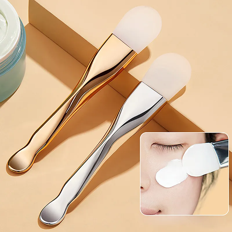 Double Head Silicone Facial Mask Brush Face Cleaning Scraper Daub Type Mud Film Special Brush Beauty Tool Brush Make up Brushes