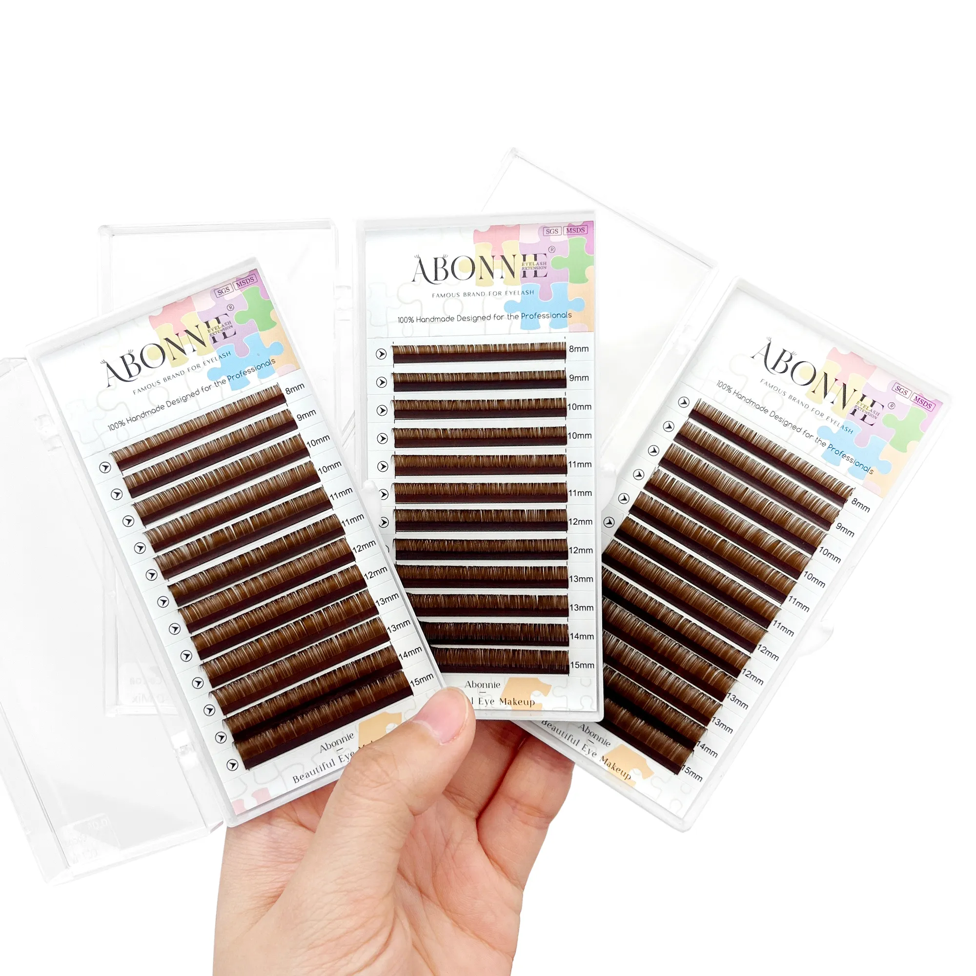 Abonnie LC LB Brown Lashes Dark Brown Classic Eyelash Extensions Foxy Eye Lashes