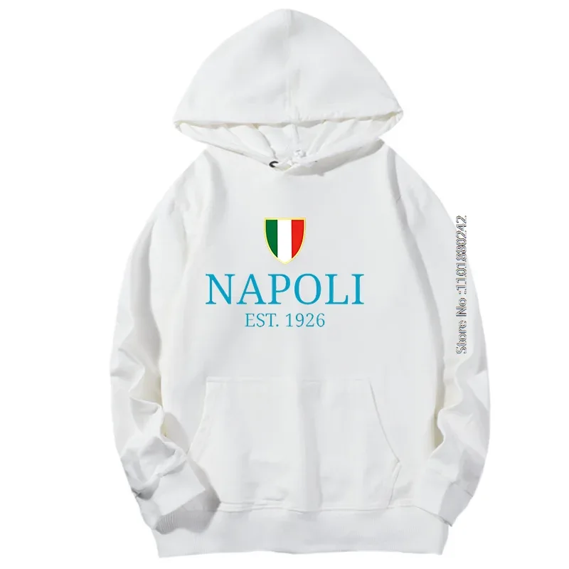 Italy Soccers Champions Napoli Souvenir Graphic Hooded Sweatshirts Spring Autumn New In Hoodies & Sweatshirts Men's Sportswear