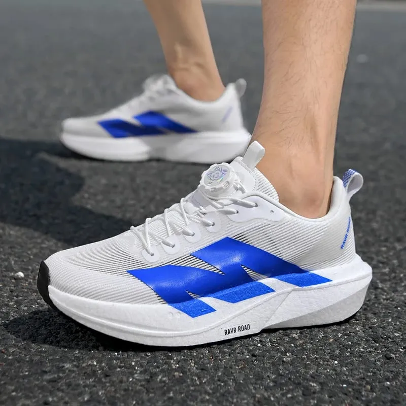 New Men's Carbon Plate Sneakers Outdoor Soft Sole Air Cushion Mesh Sports Running Shoes Light Nonskid Casual Couple Tennis Shoes