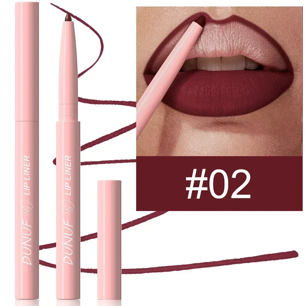 1Pc 테이퍼 펜촉 립 라이너 펜슬 매트 플럼핑 립 스테인 라스팅 방수 파인 립스틱 슬림 립 아웃라인 컨투어 메이크업 핑크