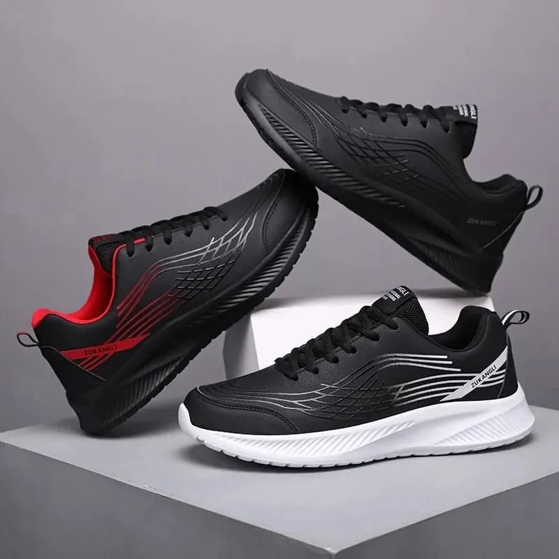 Size 38-47 High Quality Platform Sneakers Black Running Shoes for Men Waterproof Sneakers Men Wear-resistant Walking Sport Shoes