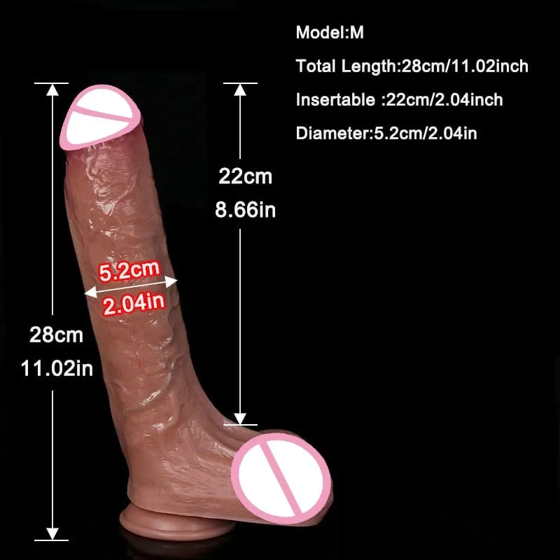 4Sizes Realistic Soft Big Dildo Double Silicone Suction Cup Penis Couples Masturbation Huge Cock Woman Man Anal Adult Sex Toy