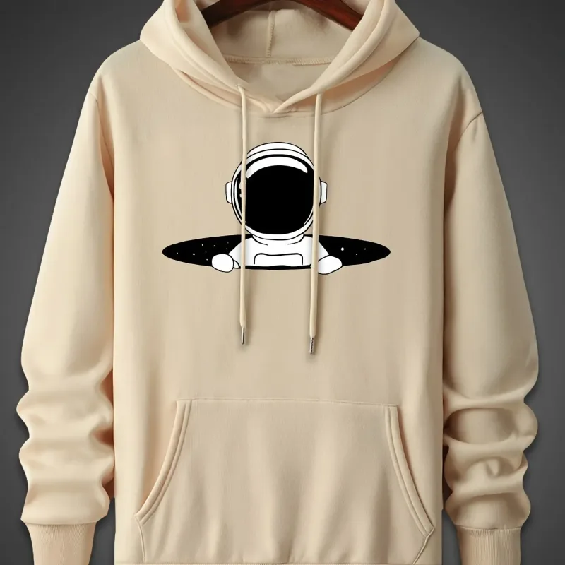 2025 New Winter Casual Men's Loose Fleece Warmth Hooded Sweatshirt Fashionable Trendy Casual Multi-purpose Walkaround 2D Hooded