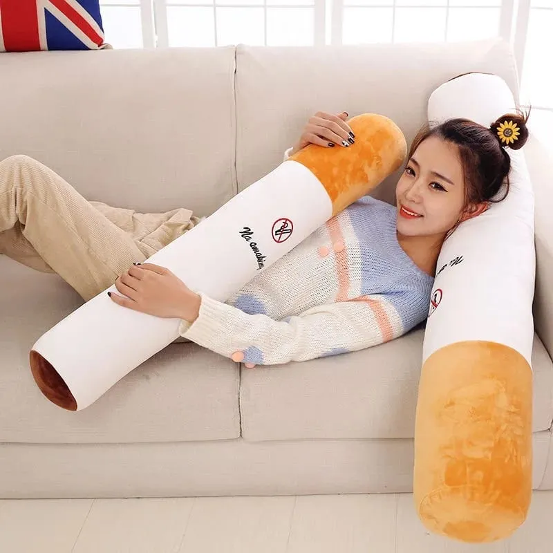 Hot Decoration Creative Smoking Cylindrical Sleeping Cushion Cigarette Pillow Plush Toys Fashion Boyfriend Birthday Gift
