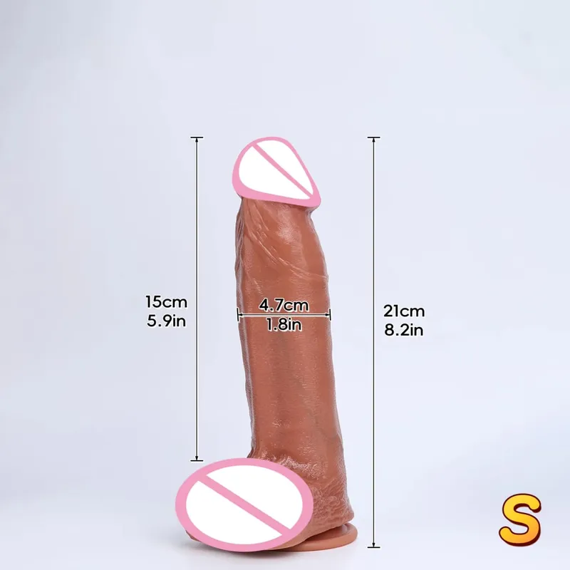 3ขนาดสมจริงXXLหนาอวัยวะเพศชายซิลิโคนDildoอวัยวะเพศชายช่องคลอดMasturbationดูดถ้วยDickผู้หญิงAnal Sex Toys 18
