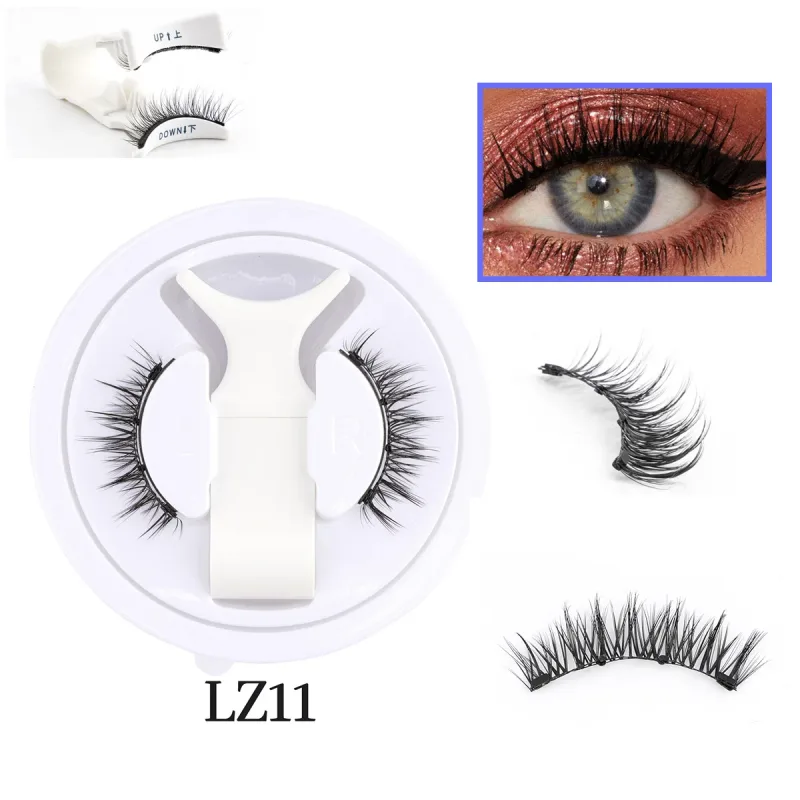 1 Pair New Magnetic Eyelashes Set With Tweezers Makeup Natural Light Eyelash Extension Tools Reusable False Eye Lashes