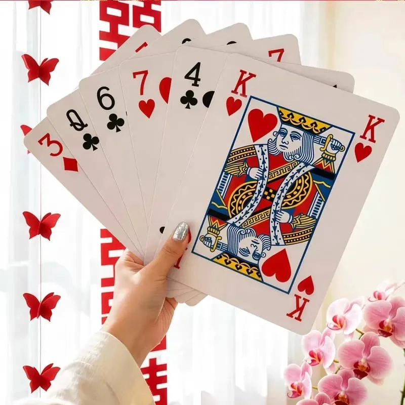 Giant Playing Cards Jumbo Size Oversized Carnival Birthday Wedding Party Favors Fun Challenges Company Team Building Games Props — image 1