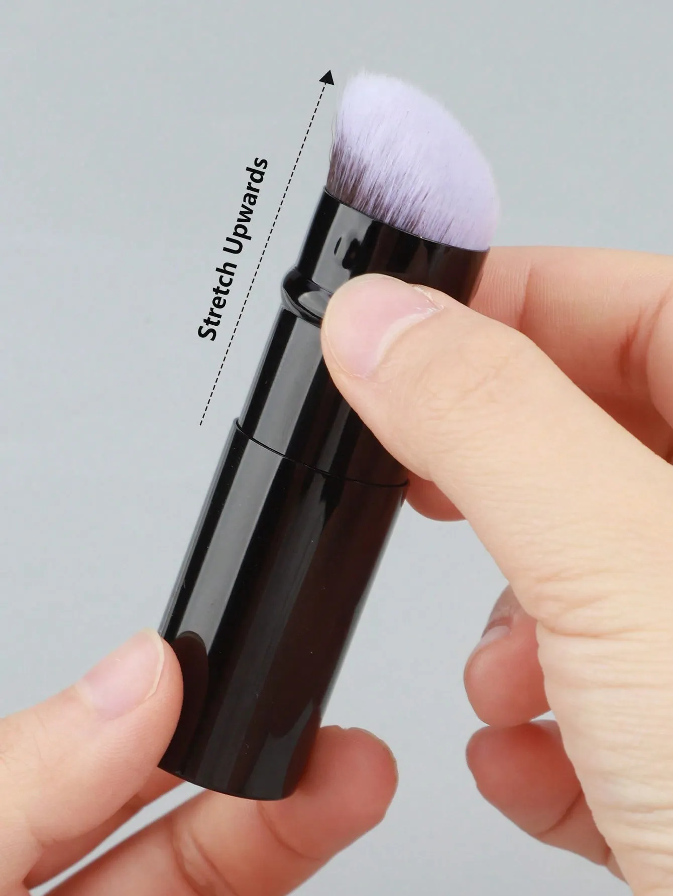 1-2 Telescopic Makeup Brushes Travel Kabuki Foundation Makeup Brushes Facial Blush Brushes Are Used To Mix Liquids Blushes