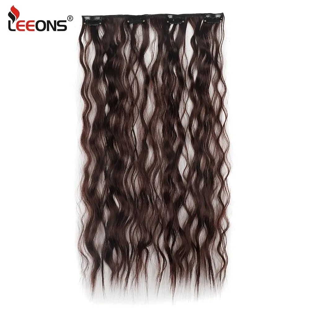Corn Hair Extensions 6Pcs 20 Inch Clip In Hair Extensions Curly Clip Ins Hair Extension Invisible Natural Hairpieces For Women
