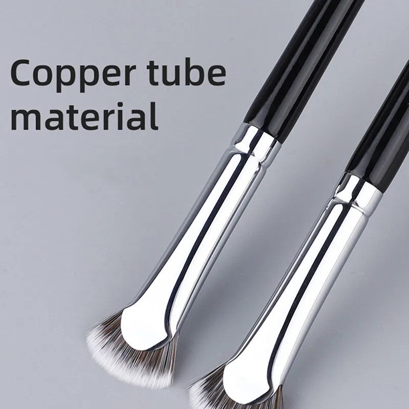 1PC Mascara Highlighter Powder Smudge Tool Fan-shaped Eyelash Brush Soft No Shedding Professional Beauty Eyelash Makeup Brushes