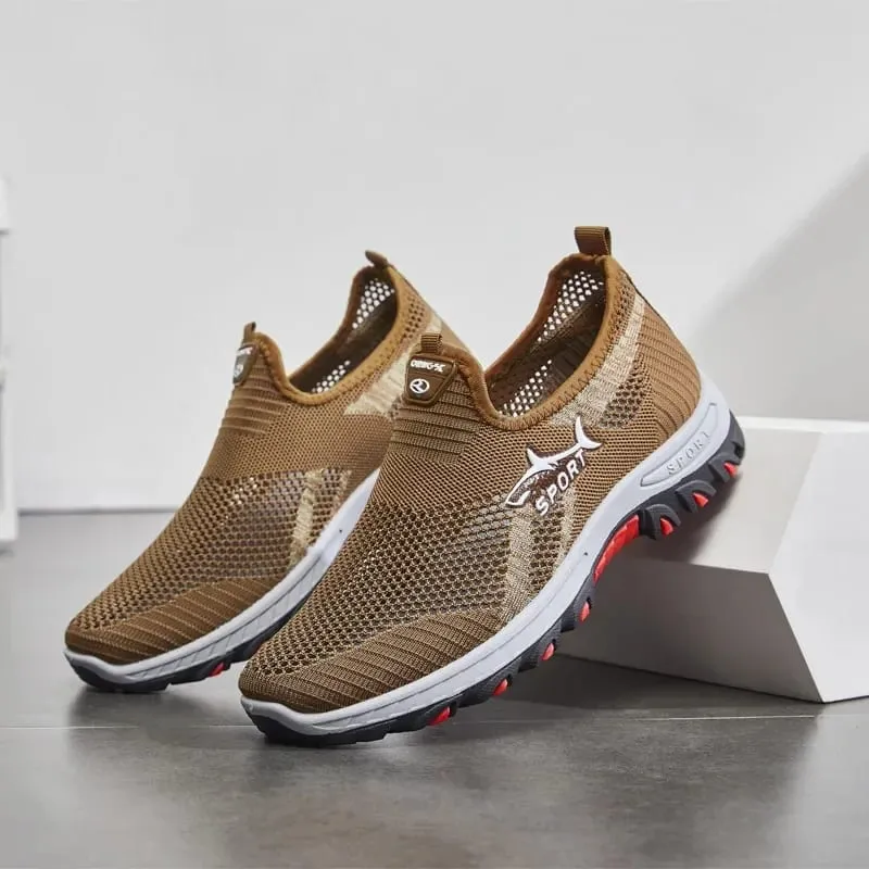 2026 Breathable Hiking Shoes Men Air Mesh Casual Sneakers For Outdoor Lightweight Casual Shoes Men New Fashion Walking Shoes