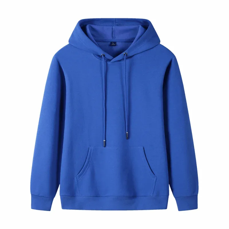 Fashion 9 Colors High-Quality Pullovers Custom Logo Printed Personal Group Brand Embroidery Men and Women 100% Cotton Hoodies