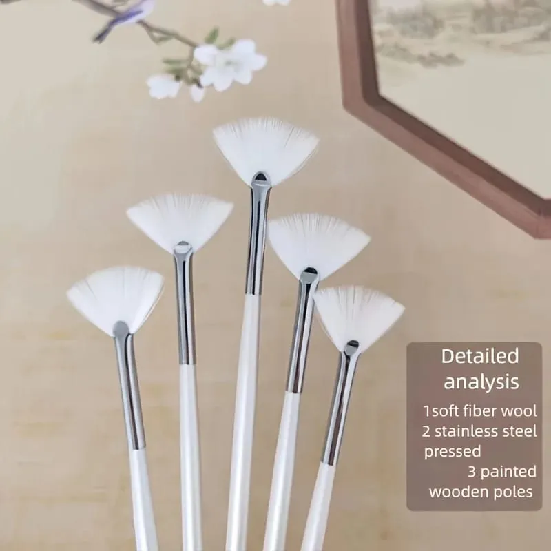 10pcs of fan-shaped fruit acid beauty brushes soft fan-shaped facial mask brushes for spa use spa essence liquid-specific brushe