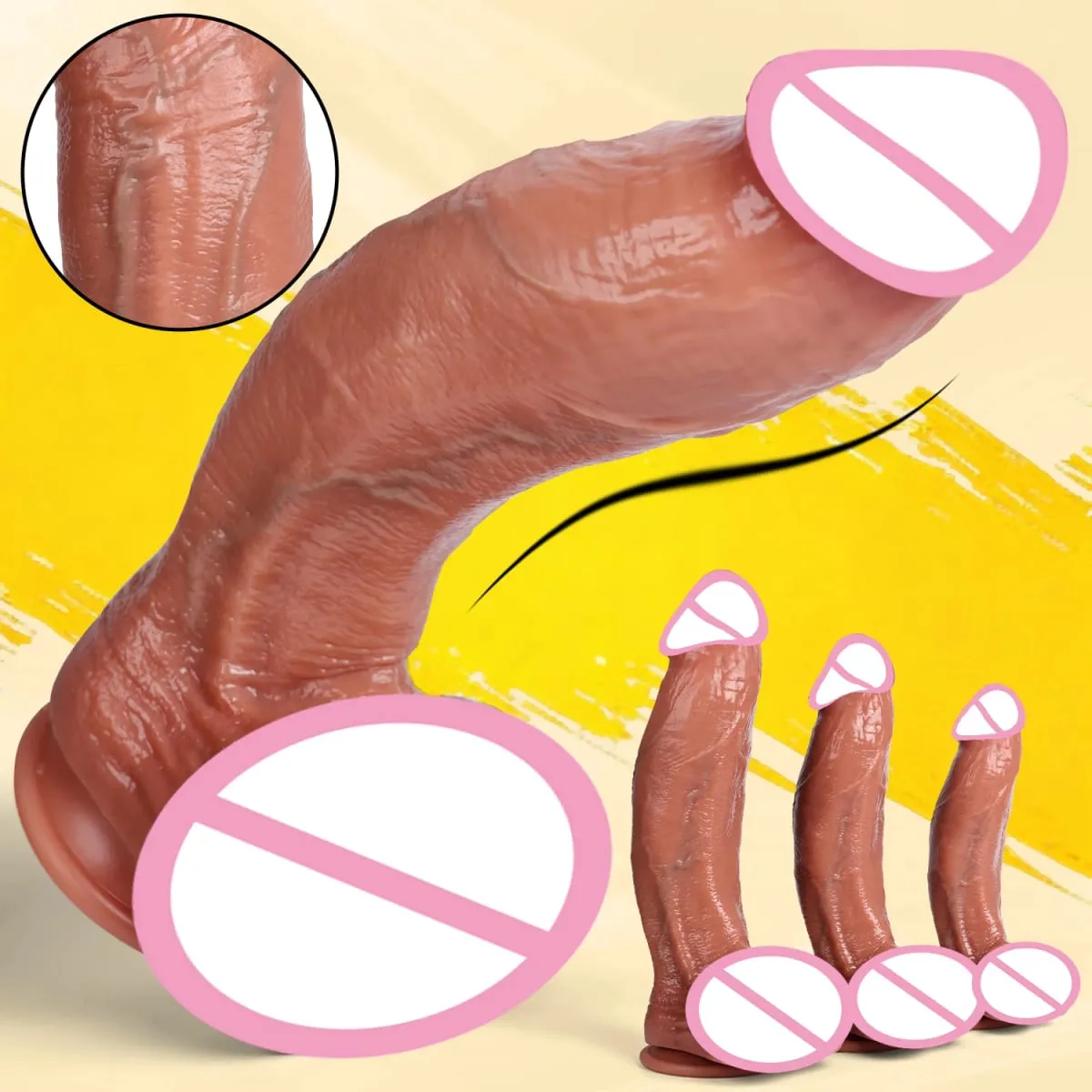 Bend Dildo Realistic Silicone Thick Penis Adult Sex Toys for Women Anal Vagina Masturbator Dildos with Suction Cup Dick Massager