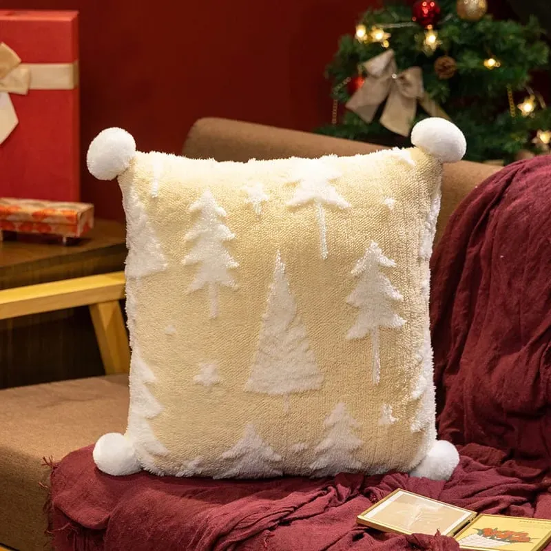 1PC Christmas Tree Stuffed Throw Pillow Sofa Cushion Home Christmas Party Winter Decor Gift