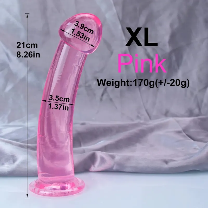 Barato TPE transparente Anal Plug Jelly consolador 4 tamaños ventosa pene masturbación vaginal suave pene pequeño mujeres hombre juguetes sexuales — image 14