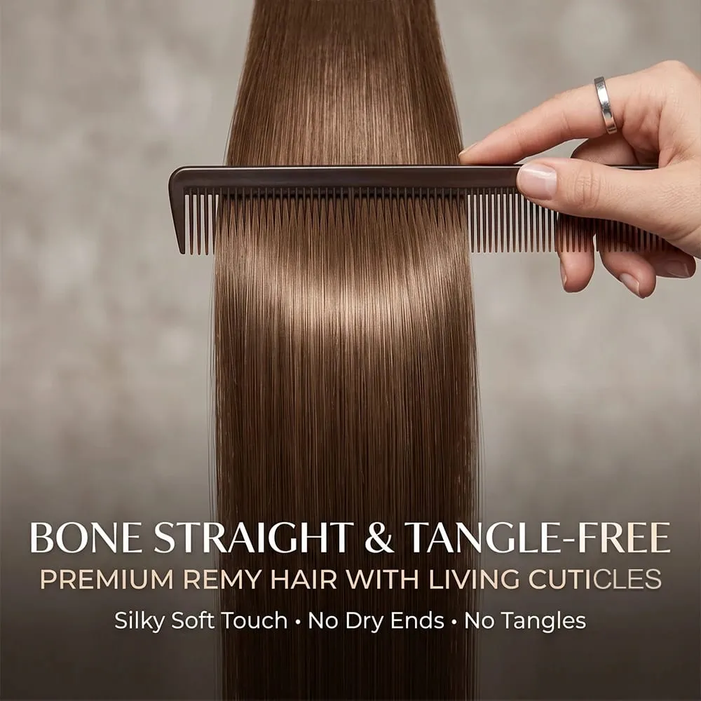4A Medium Brown Tape In Hair Extensions 100% Human Hair Seamless Invisible 21Pcs/Pack 50g Remy Colored Straight Brazilian 22 24 Inch Pure Human Hair For Women — image 5