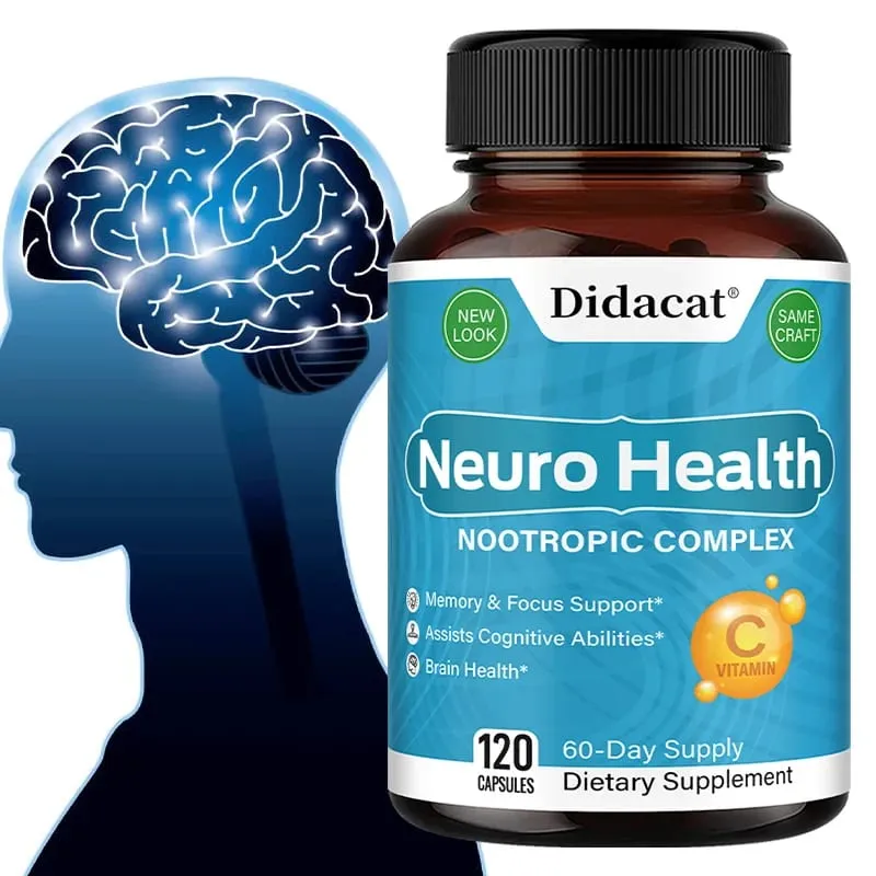 Brain Nutrition Complex - with Bacopa Extract Neuro Health Support Antioxidant Promotes Nerve Health Cellular Energy