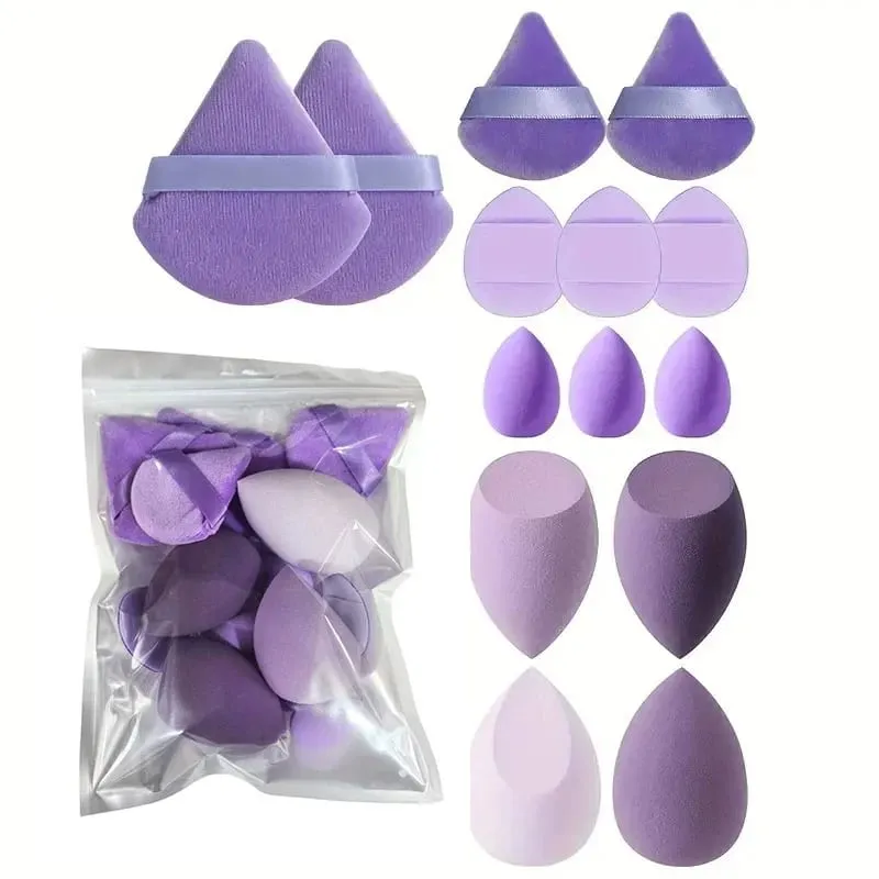 33pcs beauty set makeup kit large and small beauty sponges for flawless makeup application and removal of makeup full set