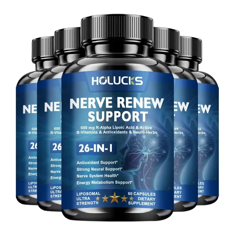 Advanced Nerve Nutrition Capsules with L-Theanine & Zinc Maintain Neural Comfort Metabolism & Healthy Nerve System