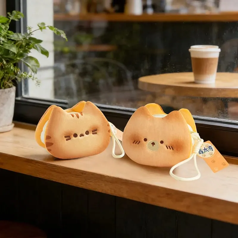 Adorable Cookie Rabbit Plush Toy Small Storage Bag Kawaii Kitten Plushies Room Decor Gift For Girl