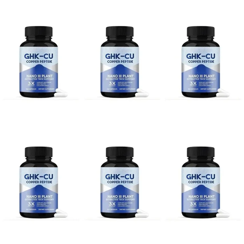 GHK-Cu Copper Peptide Supplement Capsules for Skin Health Support Collagen Support Antioxidant Wellness 120 Count